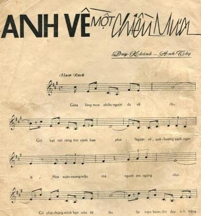 Sheet nhạc Anh Về Một Chiều Mưa